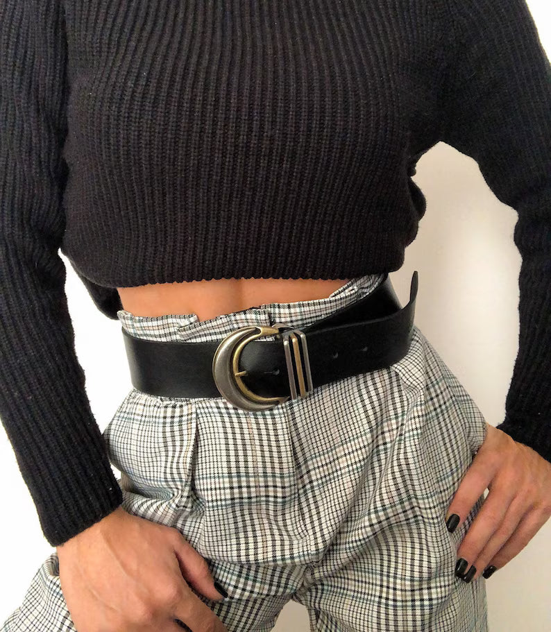 Fibbie per cinture in argento, cintura da donna in pelle, cintura larga da donna, accessori moda, realizzate a mano in Grecia