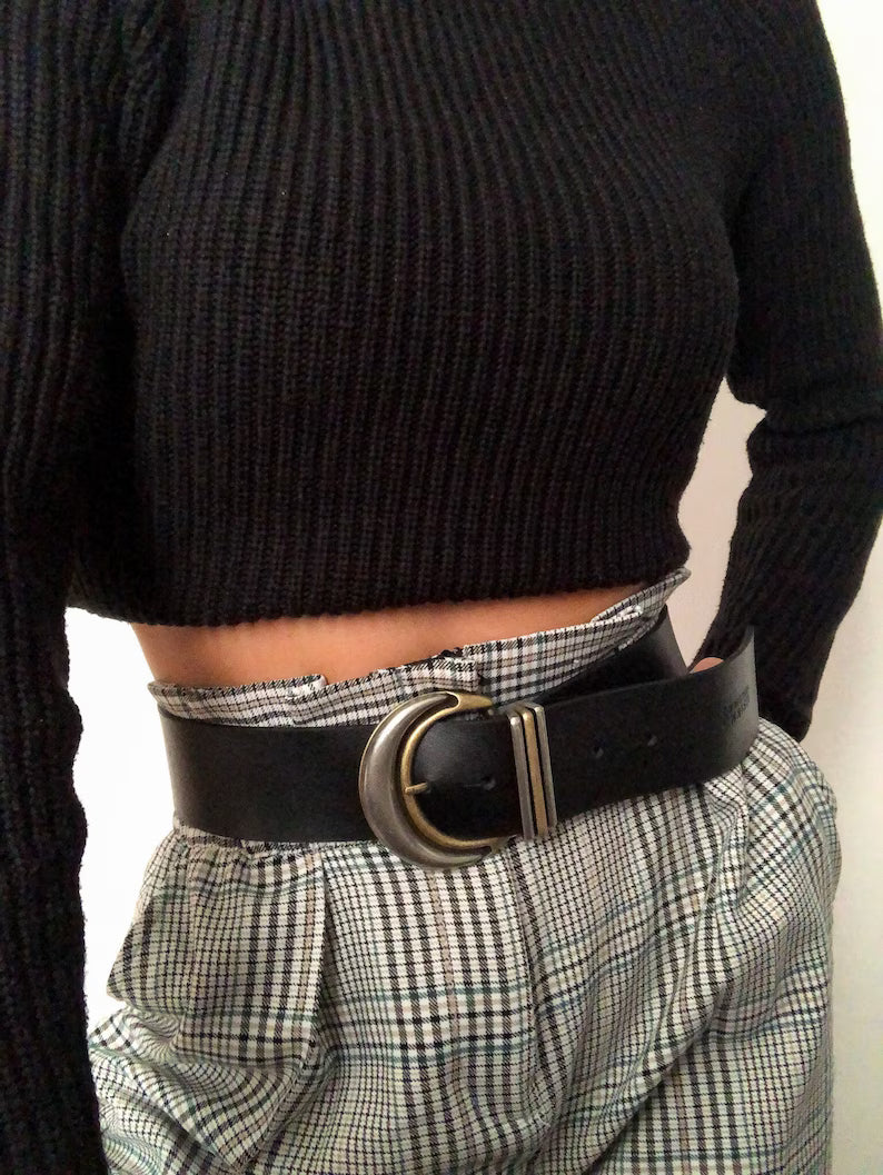 Fibbie per cinture in argento, cintura da donna in pelle, cintura larga da donna, accessori moda, realizzate a mano in Grecia