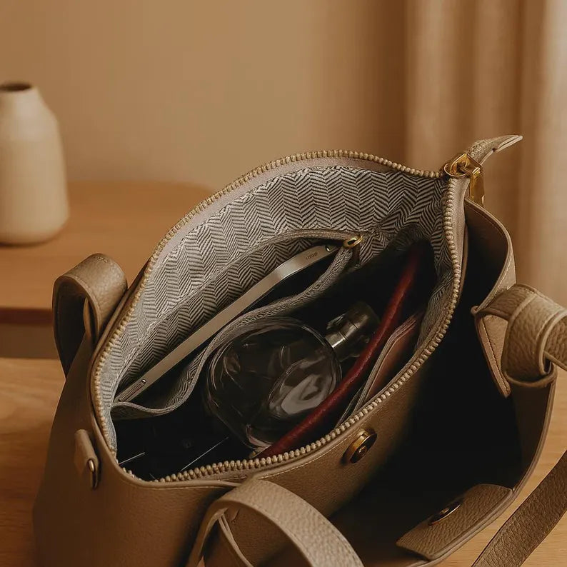 Borsa a secchiello retrò da donna – Borsa a tracolla in morbida pelle PU, borsa a mano capiente