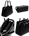 Borsa in Vera Pelle Togo fatta a mano, Genuine Togo Leather Bag – Made in Italy with Shoulder Strap and Gold Accessories