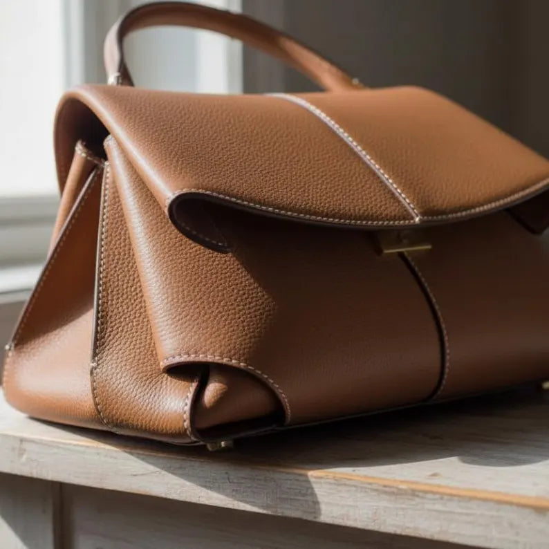 Borsa a tracolla plissettata da donna, elegante borsa in pelle sintetica con finitura testurizzata